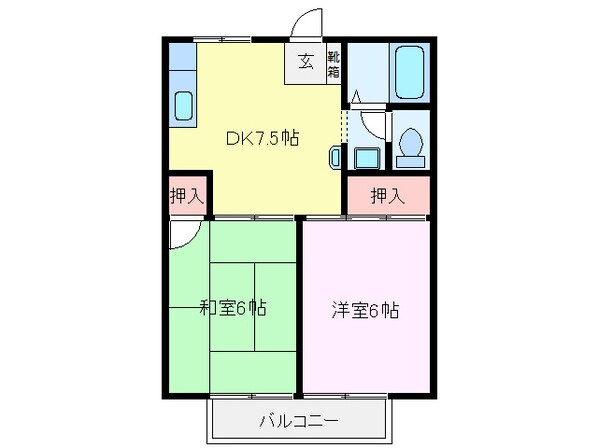 トマトの家 Ａの物件間取画像